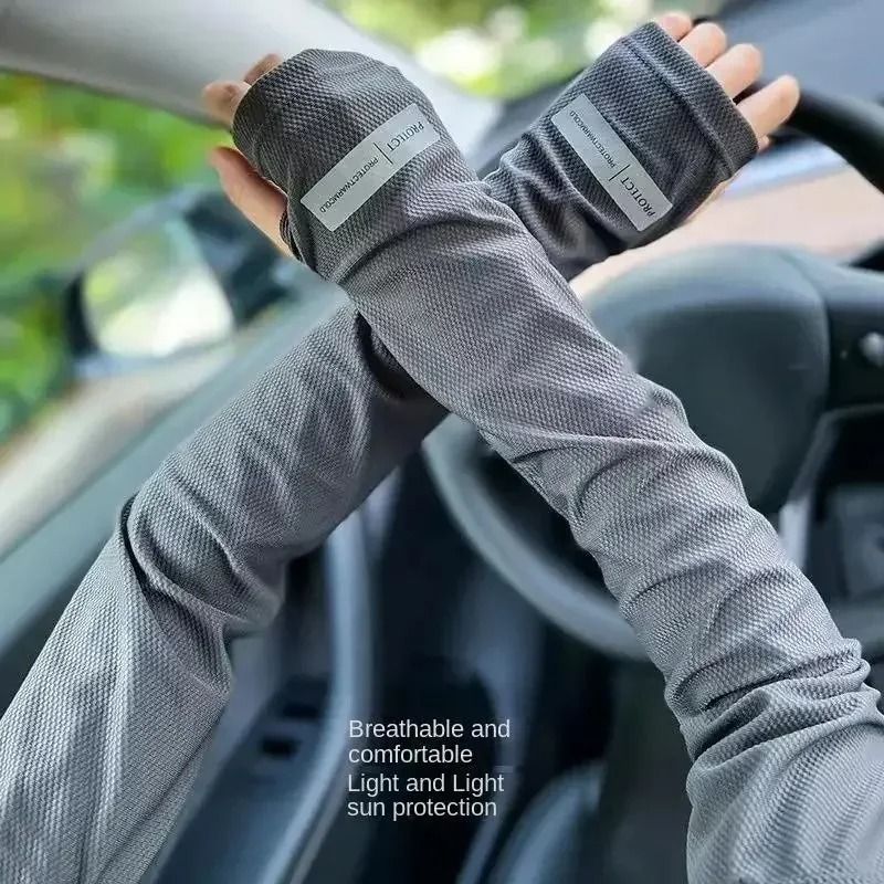 Oversized Ice Sleeves with UV Protection for Men Summer Outdoor Wear