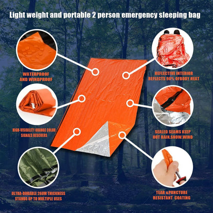 Portable Waterproof Emergency Survival Sleeping Bag Thermal Sack 5
