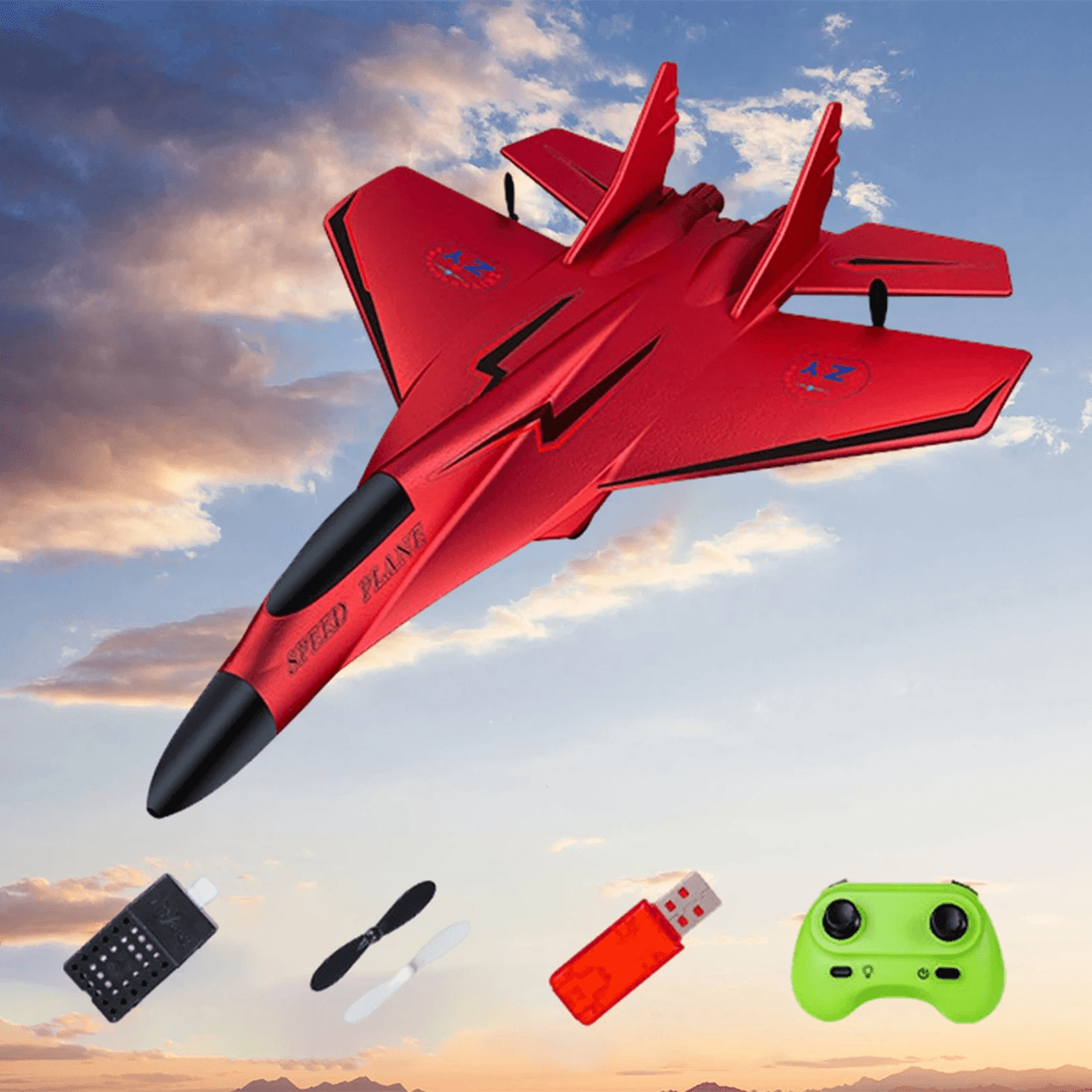 RC Glider Jet Fighter With Night Lights And Anti Falling Design For Beginners 1