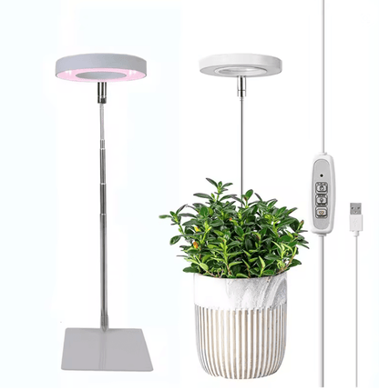 Full Spectrum Indoor LED Grow Light with Adjustable Floor Stand and Four Gear Dimming