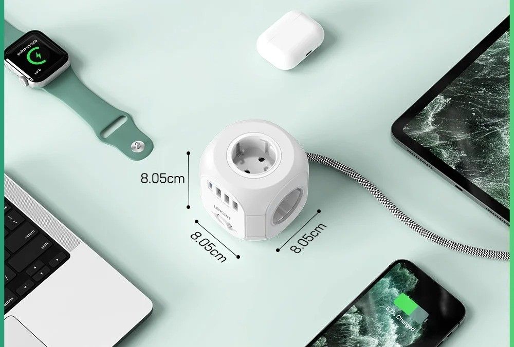 EU Power Strip With 4 Outlets USB And Type C Ports 3