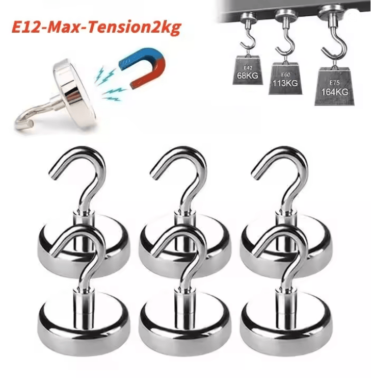 Strong Magnetic Hooks For Multi Purpose Home And Kitchen Storage 10 Pack 3