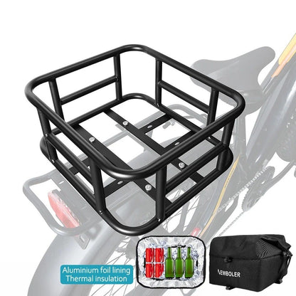 Rear Bike Basket Cargo Rack Bag Large Capacity for Outdoor Travel Shopping