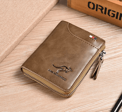 Mens Leather Wallet With RFID Protection And Zipper Card Holder 3