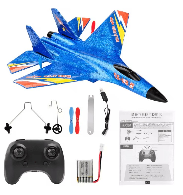 SU27 RC Plane With LED Lights And EPP Foam Remote Control Glider 4
