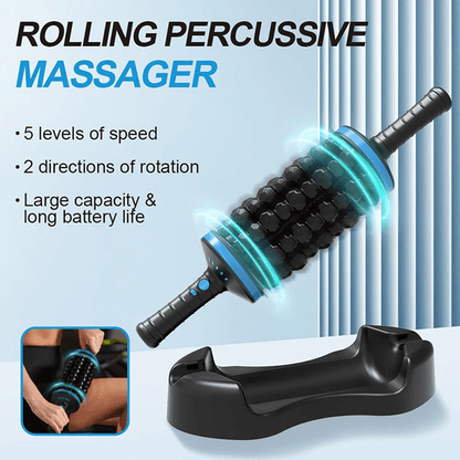Cordless Roller Body Massager with Rechargeable 360 Percussive Therapy