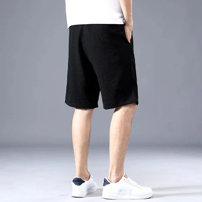 Mens Ice Silk Sports Shorts Thin Breathable Casual 2