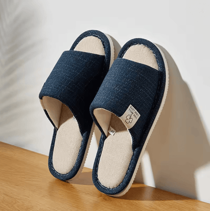 Breathable Linen Slippers for Men and Women with Open Toe Comfort