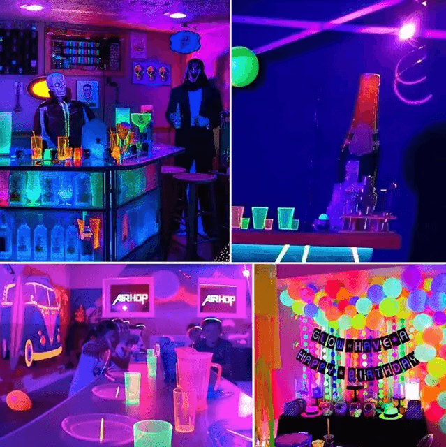 UV Purple LED Light Bulb 12W Fluorescent Glow Party Decoration Light 4