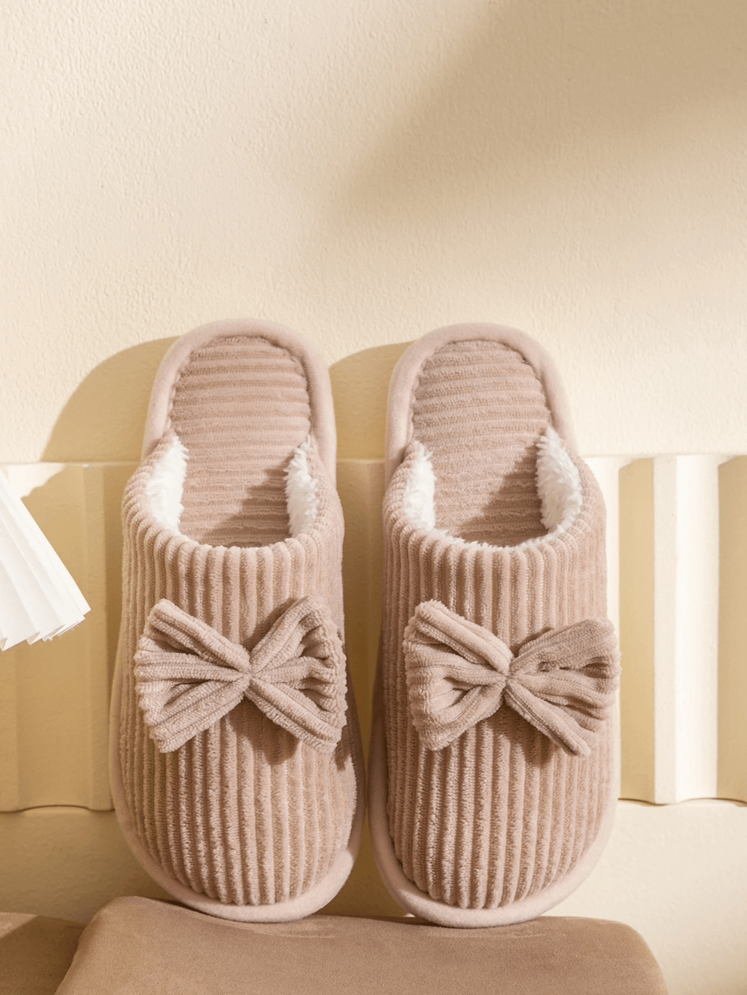 Cozy Womens Bow Slippers Soft Warm Indoor House Shoes 4