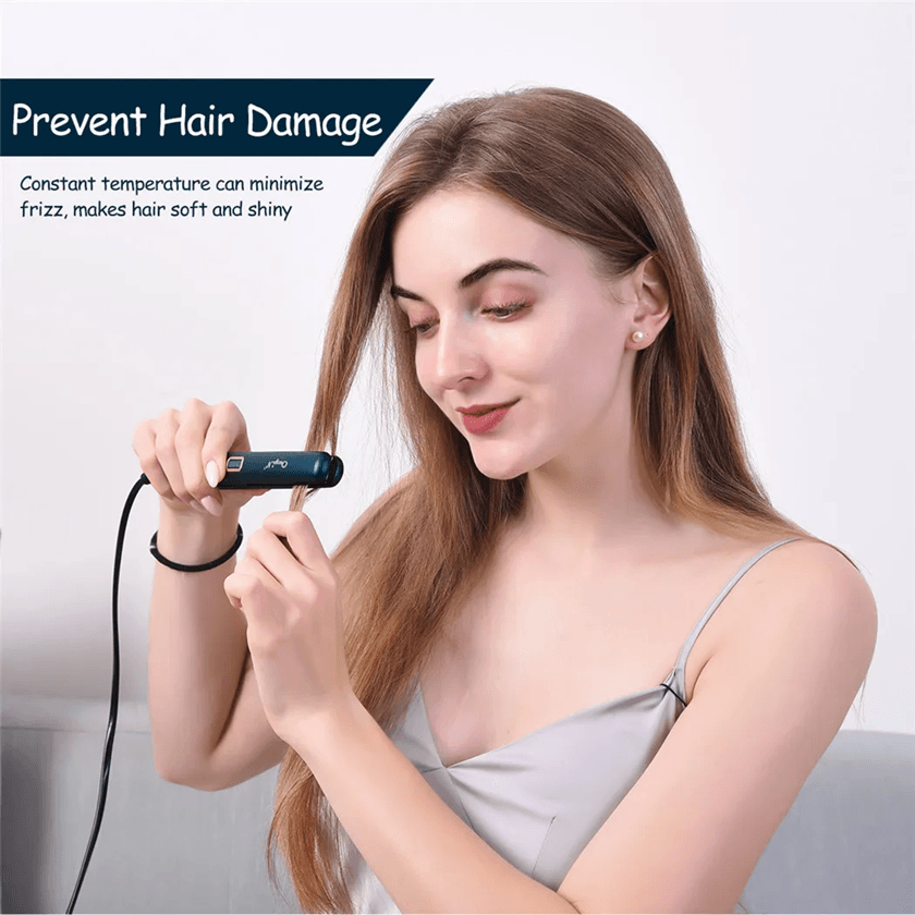 Mini Hair Straightener And Curler 2 In 1 Portable Flat Iron 2