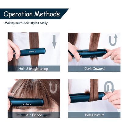 Mini Hair Straightener And Curler 2 In 1 Portable Flat Iron 4