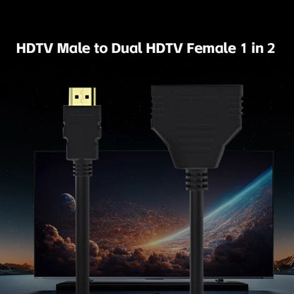 HDTV 1 In 2 Splitter Adapter Cable 3