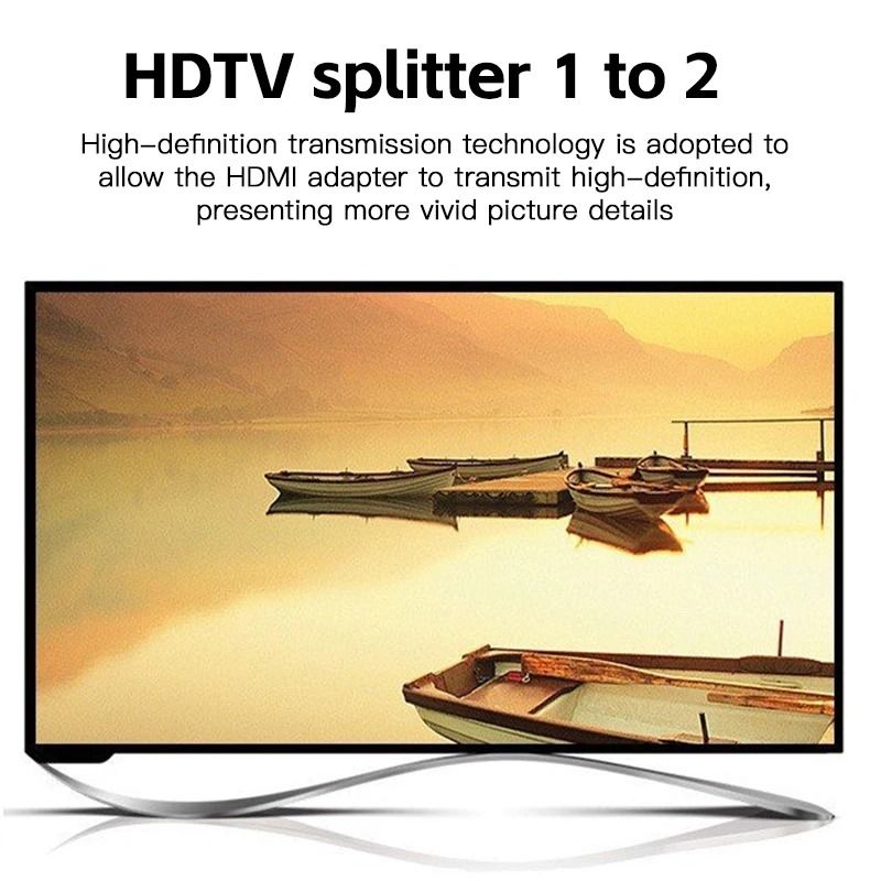 HDTV 1 In 2 Splitter Adapter Cable 4