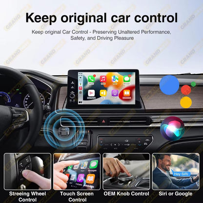 2 In 1 Wired To Wireless CarPlay And Android Auto Adapter For OEM Car Stereo USB Plug And Play Blue 2