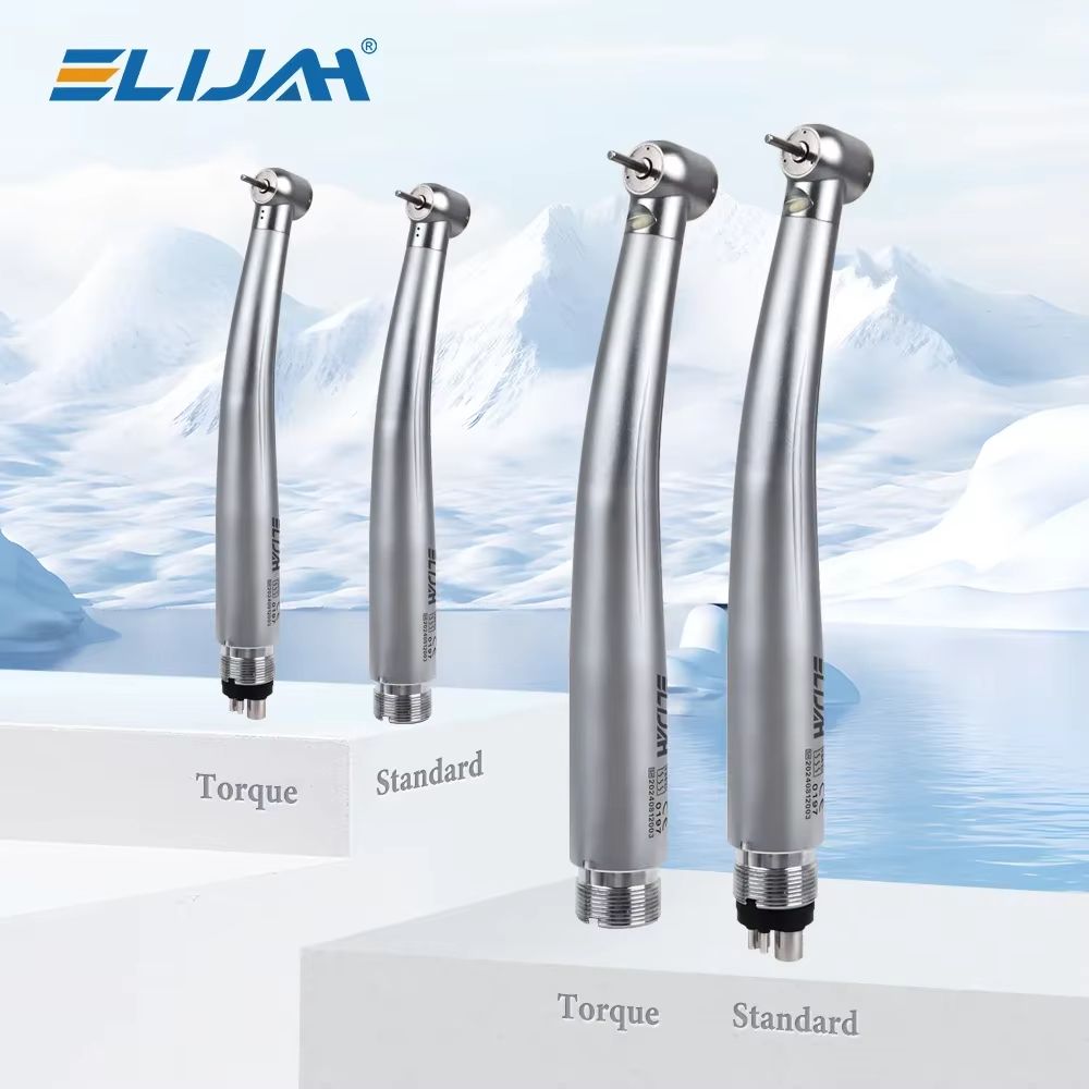 Dental LED High Speed Handpiece Air Turbine with Push Button Ceramic Bearing and Water Spray