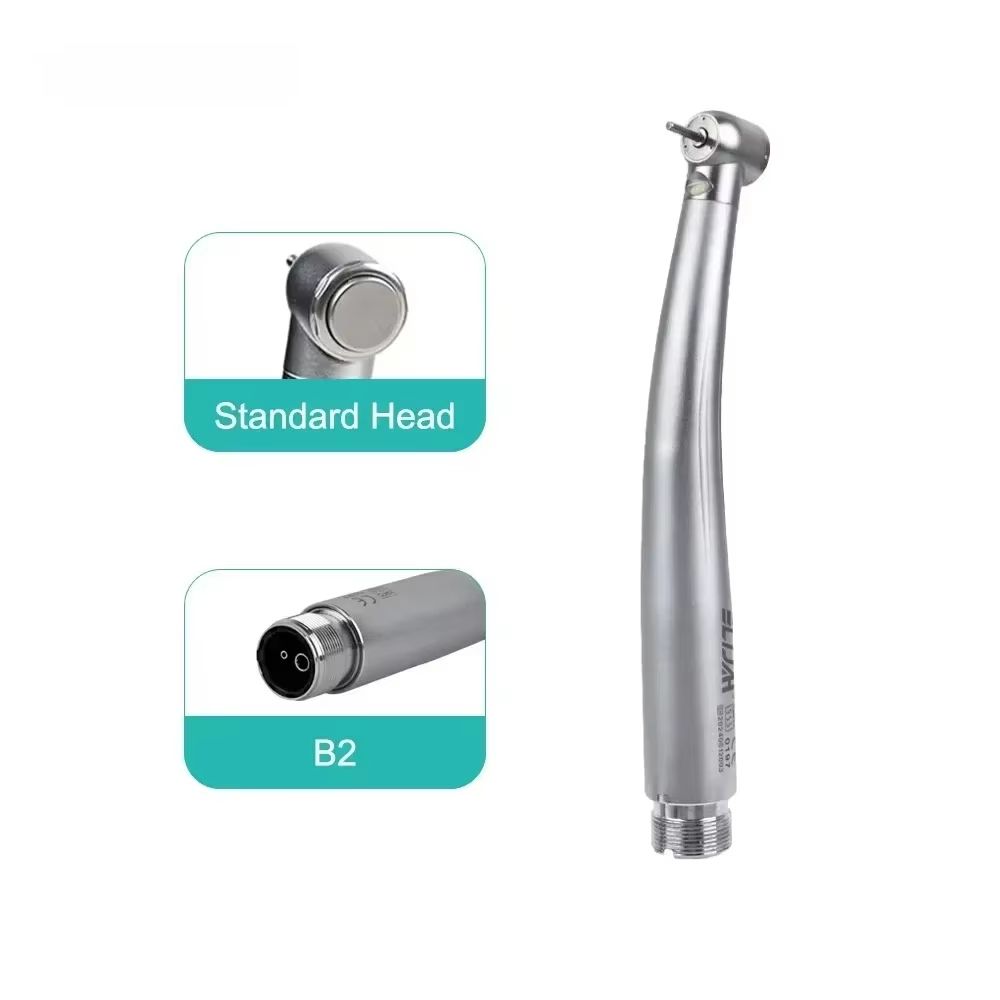 Dental LED High Speed Handpiece Air Turbine With Push Button Ceramic Bearing And Water Spray 10