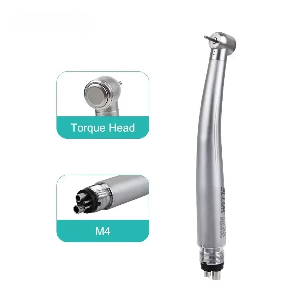 Dental LED High Speed Handpiece Air Turbine With Push Button Ceramic Bearing And Water Spray 7