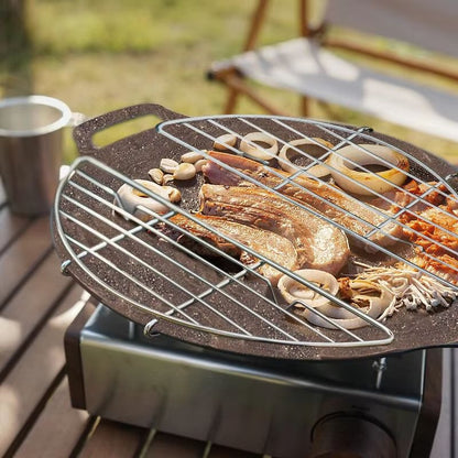 Outdoor Stainless Steel Barbecue Net Grill Rack  Durable NonStick Steam  Fry Pan For Camping BBQ An 1
