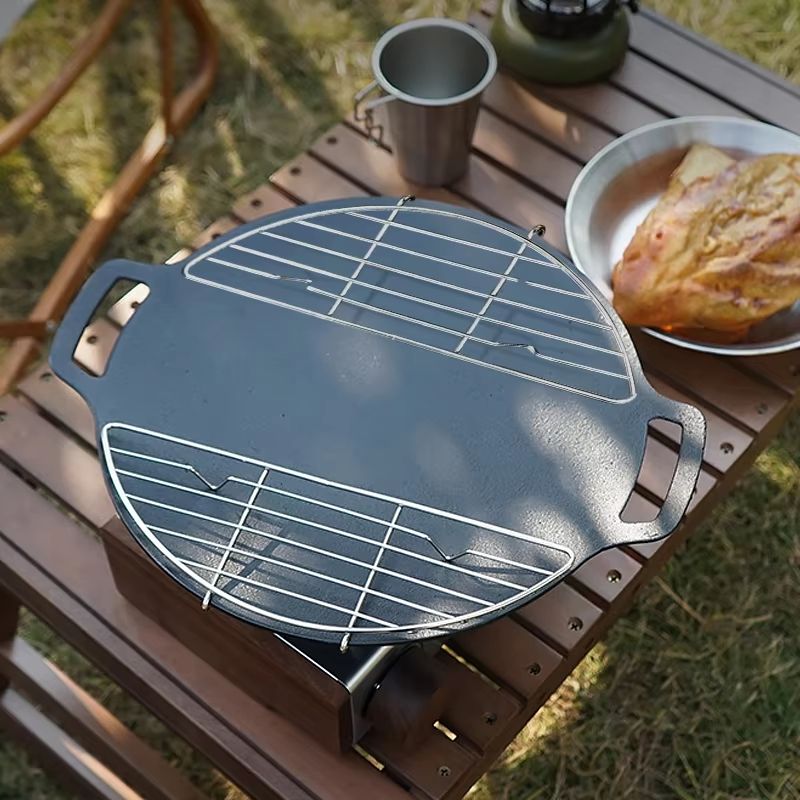 Outdoor Stainless Steel Barbecue Net Grill Rack  Durable NonStick Steam  Fry Pan For Camping BBQ An 3