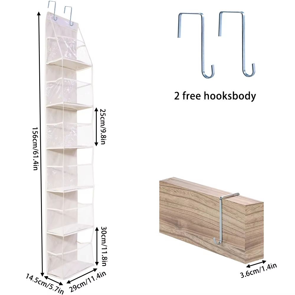 Over The Door Hanging Organizer  46 Layer Wall Storage For Closet Bathroom Nursery  Bedroom 10