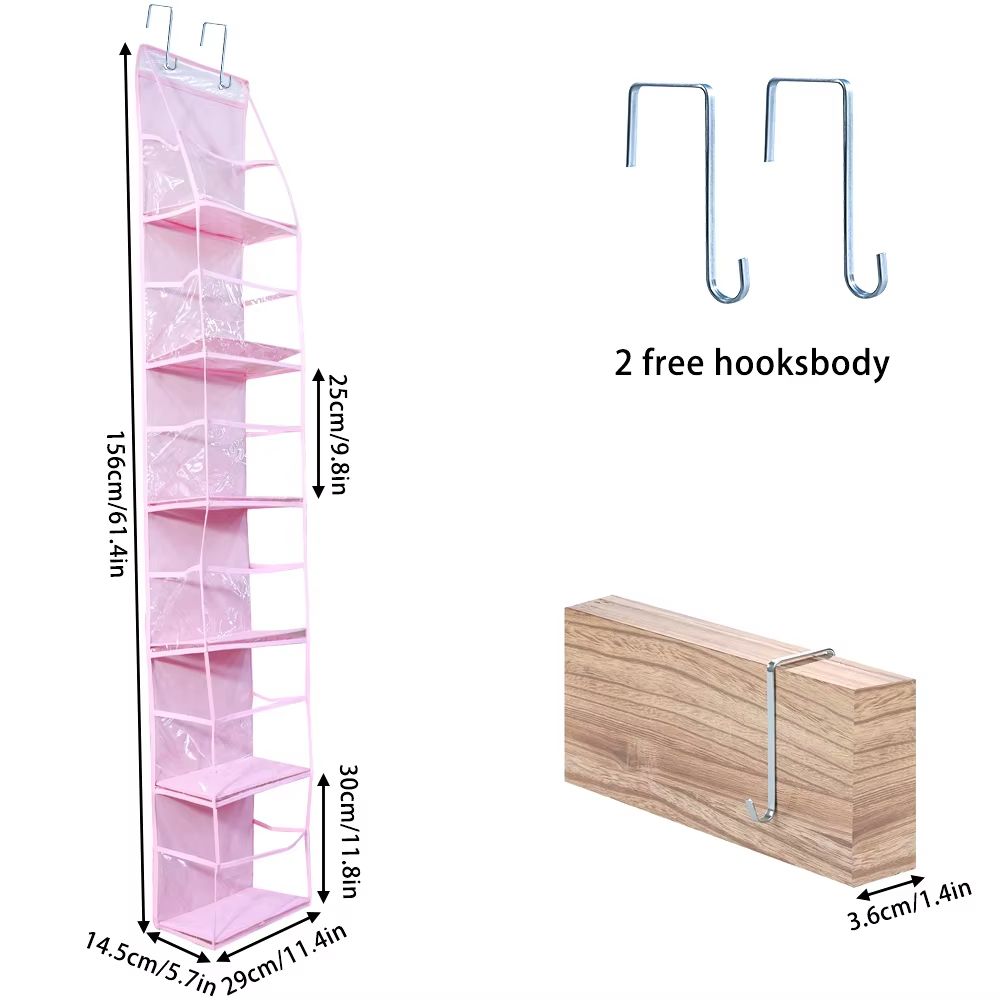 Over The Door Hanging Organizer  46 Layer Wall Storage For Closet Bathroom Nursery  Bedroom 11
