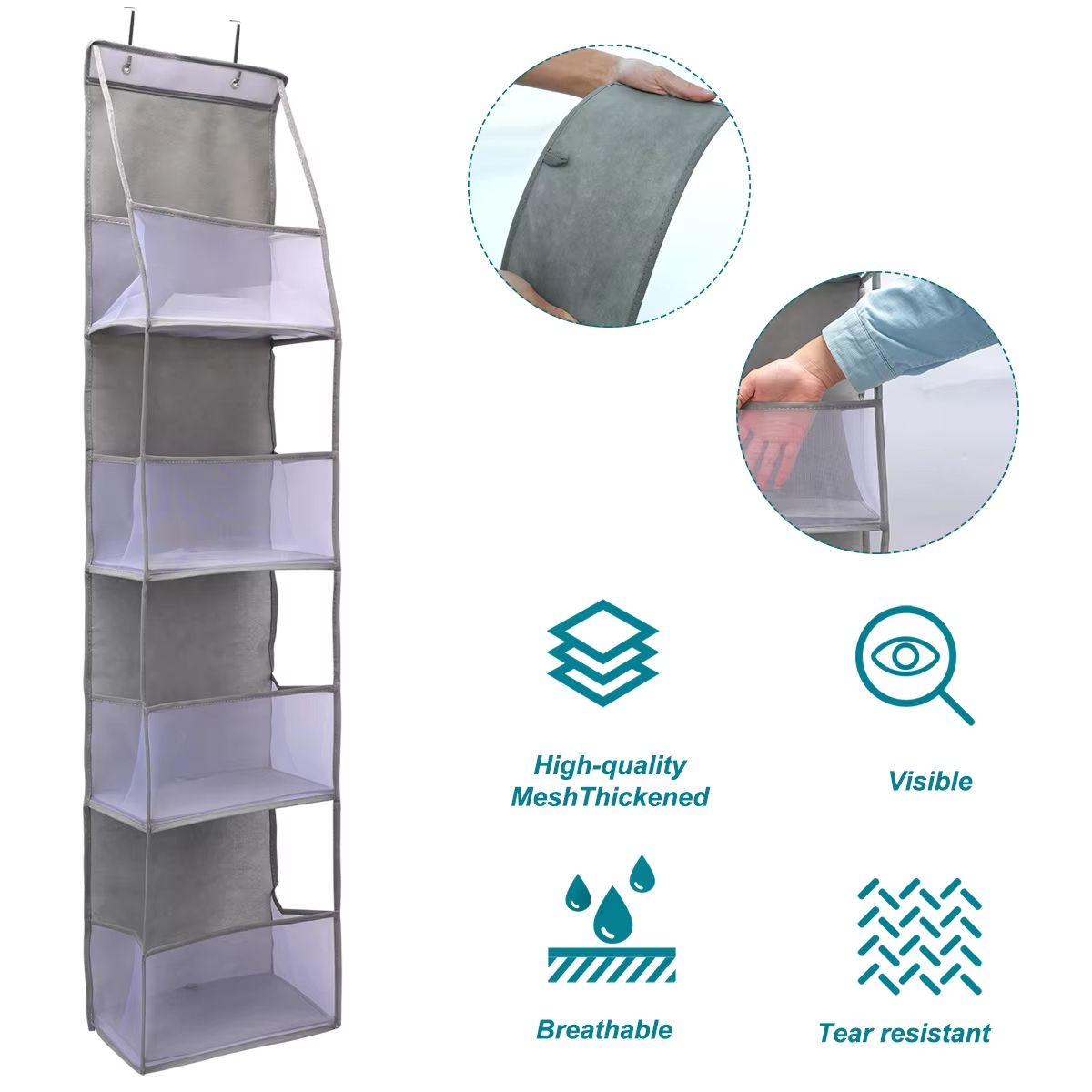Over The Door Hanging Organizer  46 Layer Wall Storage For Closet Bathroom Nursery  Bedroom 2
