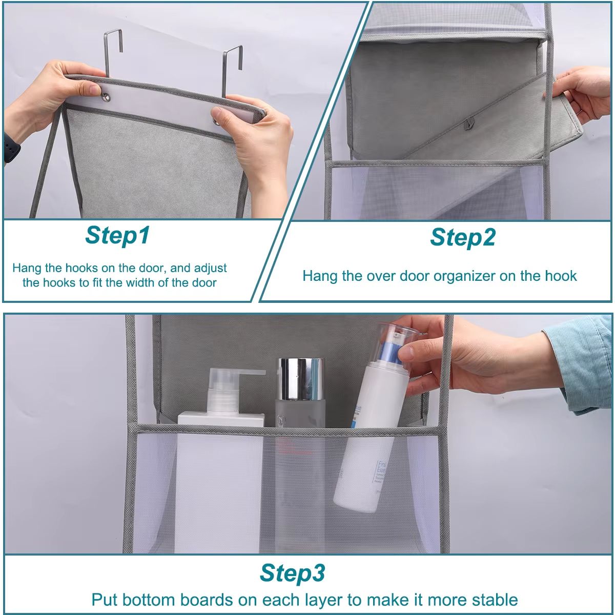 Over The Door Hanging Organizer  46 Layer Wall Storage For Closet Bathroom Nursery  Bedroom 3