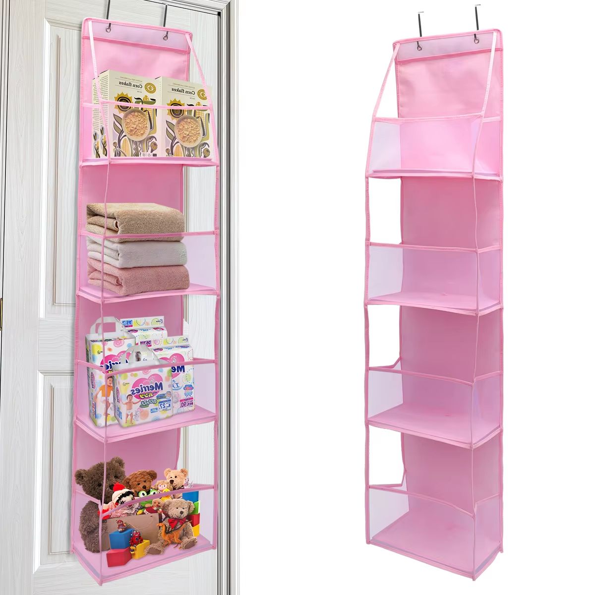 Over The Door Hanging Organizer  46 Layer Wall Storage For Closet Bathroom Nursery  Bedroom 19