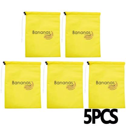 Reusable Banana Storage Bags  Insulated FreshKeeping Drawstring Pouch For Fruit And Vegetables Dura 8
