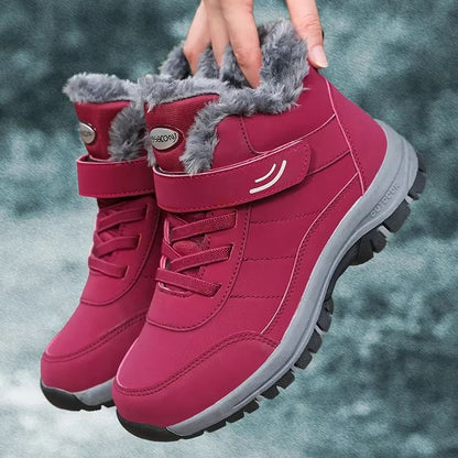 Womens Winter Snow Boots  Warm Fur Lined Platform Ankle Boots With NonSlip Sole For Outdoor Hiking  2