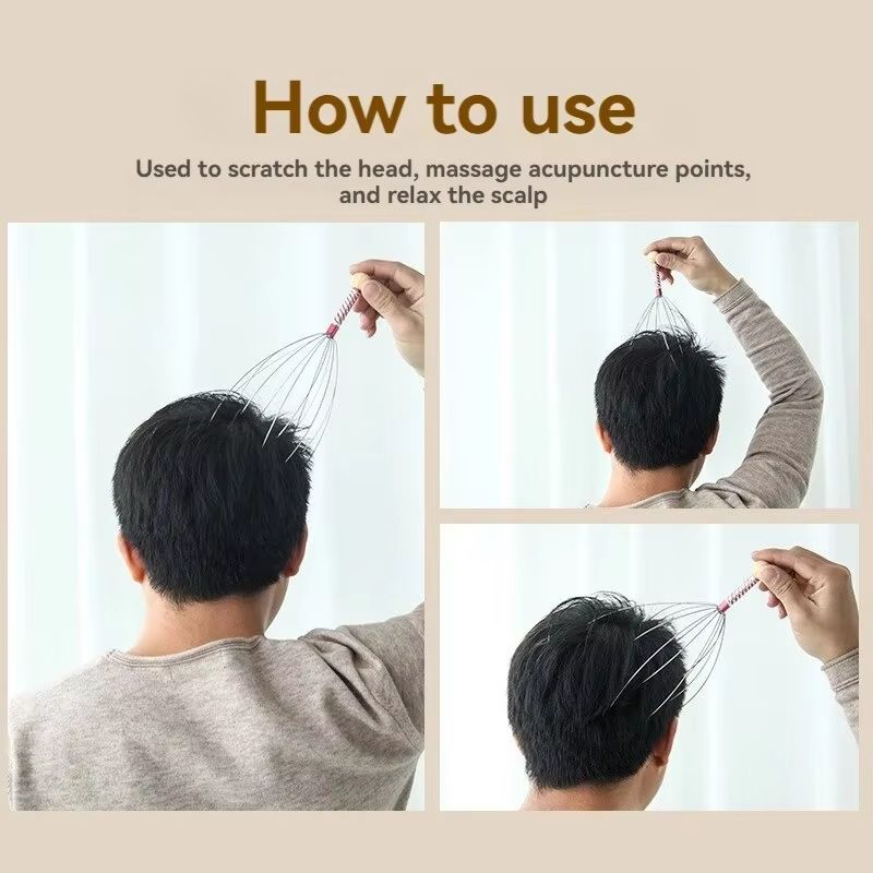 Stainless Steel Octopus Head Massager  Scalp Scratcher And Relaxation Claw For Stress Relief And It 2