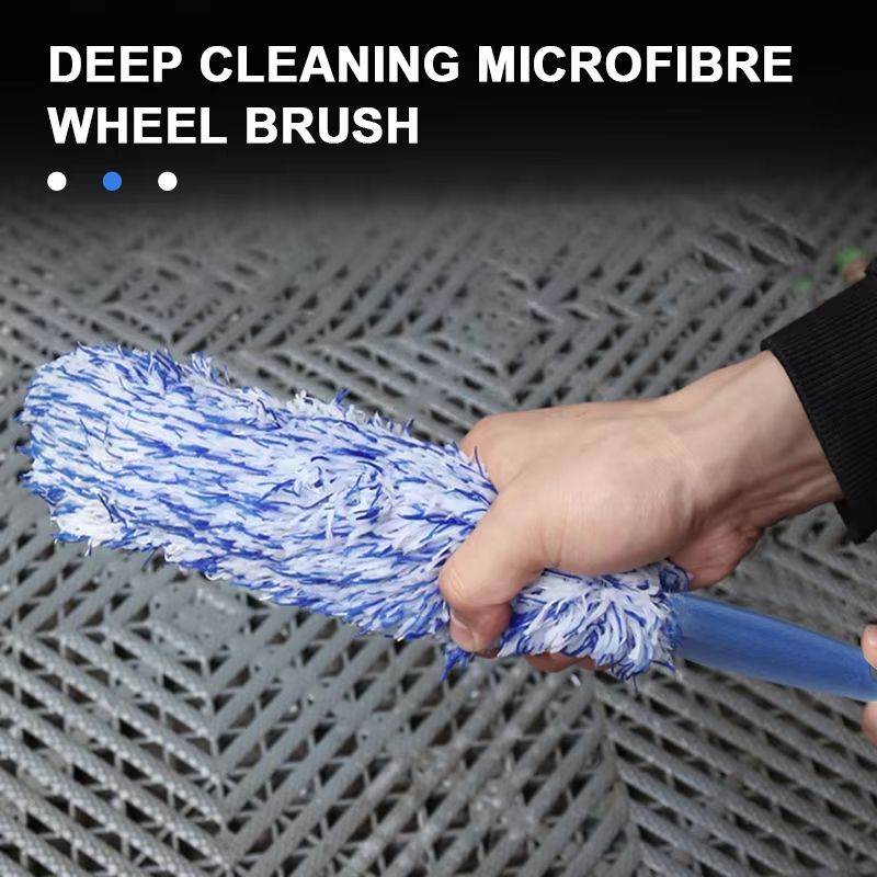 SEAMETAL Car Wheel Tire Rim Cleaning Brush  Portable Plush Hub Detailing Brush For Dust And Dirt Re 2