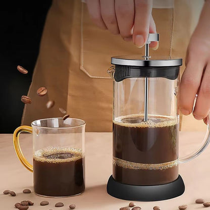 Coffee French Press Pot  High Borosilicate Glass Brew And Tea Maker With Filter 1