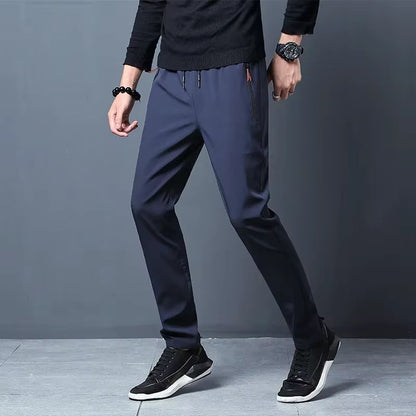 Mens Casual Slim Fit Jogger Pants  Straight Elastic Waist Trousers 1