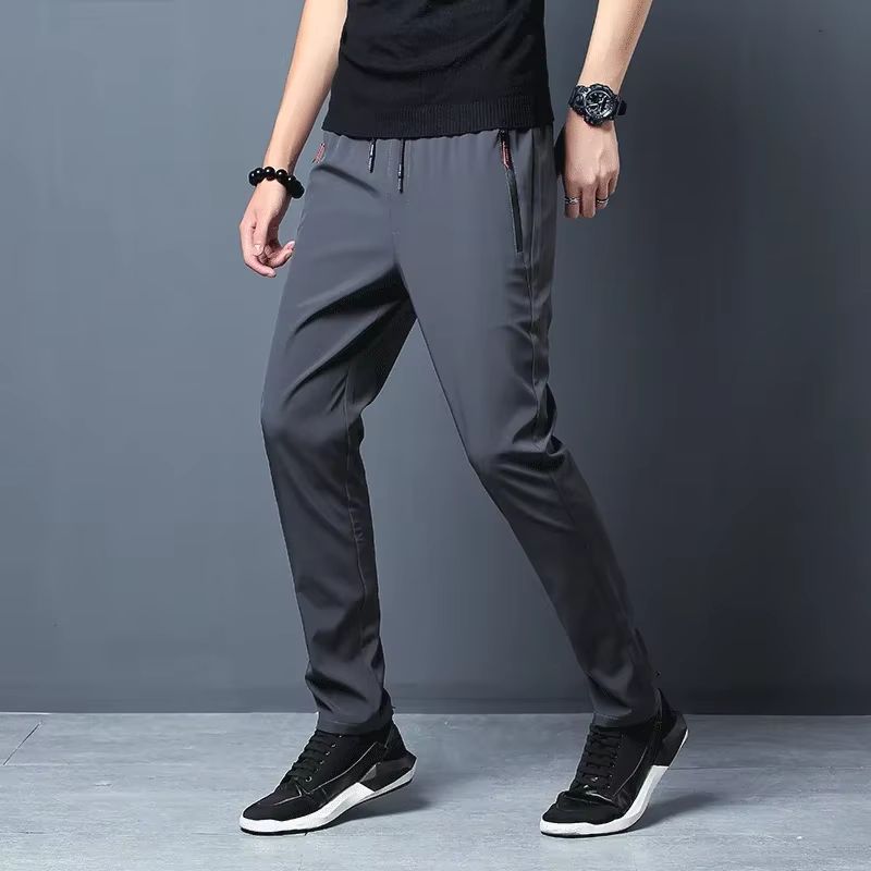 Mens Casual Slim Fit Jogger Pants  Straight Elastic Waist Trousers 3