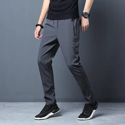 Mens Casual Slim Fit Jogger Pants  Straight Elastic Waist Trousers 3
