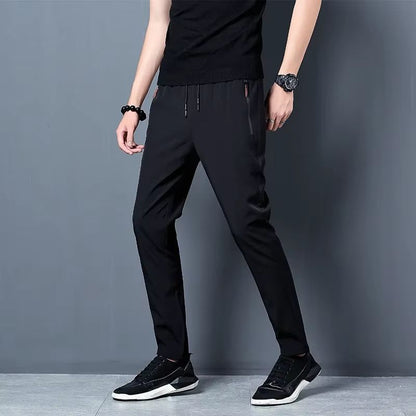 Mens Casual Slim Fit Jogger Pants  Straight Elastic Waist Trousers 7