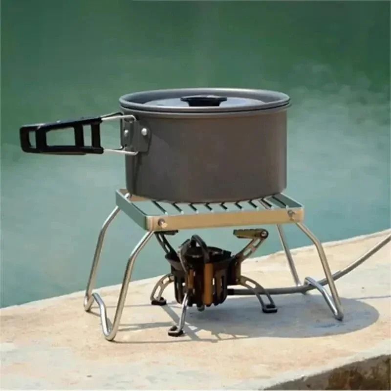 Outdoor Stainless Steel Folding Camping Stove And Grill Rack Set 1
