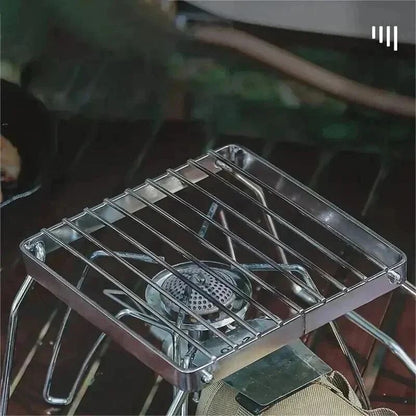 Outdoor Stainless Steel Folding Camping Stove And Grill Rack Set 3