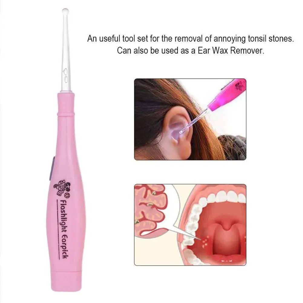 Tonsil Stone And Earwax Remover Tool Set With LED Light And Irrigator 2