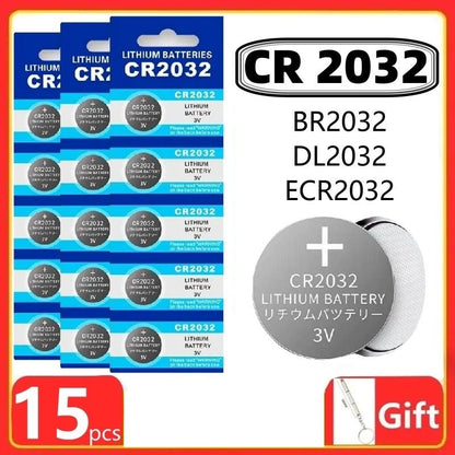 CR2032 Lithium Button Batteries 3V for Everyday Devices