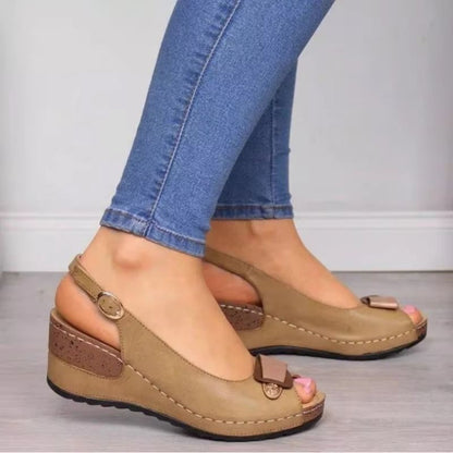 Chunky Platform Wedge Sandals For Women  Summer Open Toe SlipOn Comfort Shoes 1