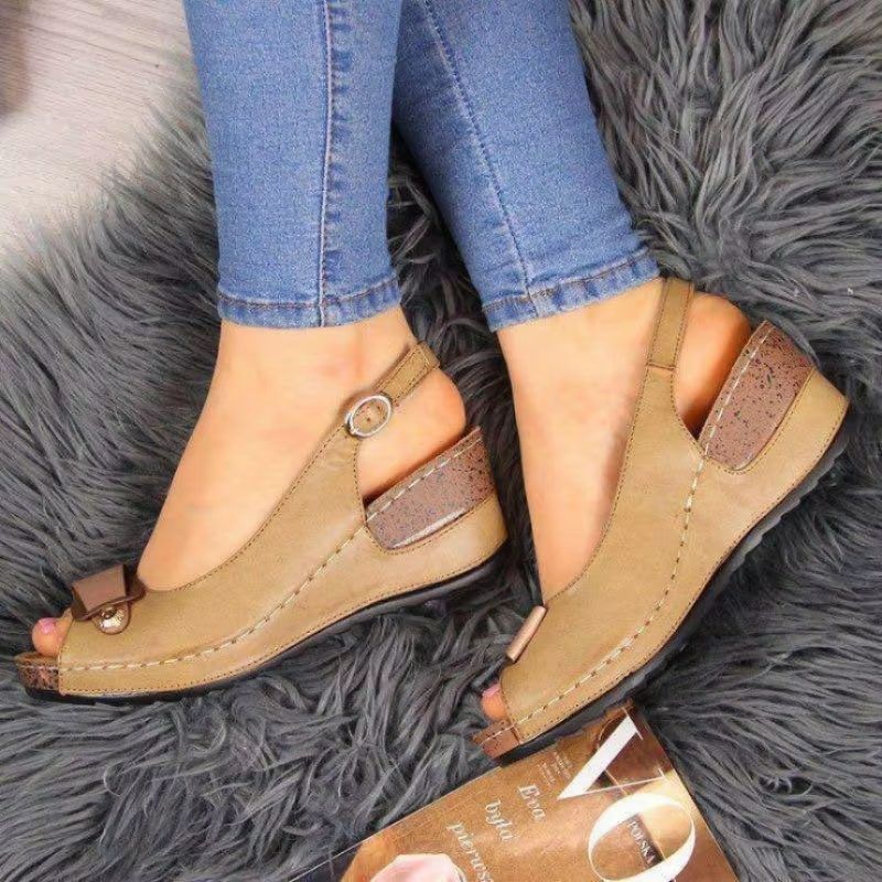 Chunky Platform Wedge Sandals For Women  Summer Open Toe SlipOn Comfort Shoes 3