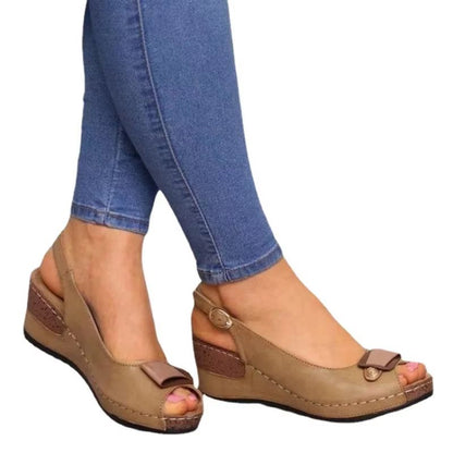 Chunky Platform Wedge Sandals For Women  Summer Open Toe SlipOn Comfort Shoes 4