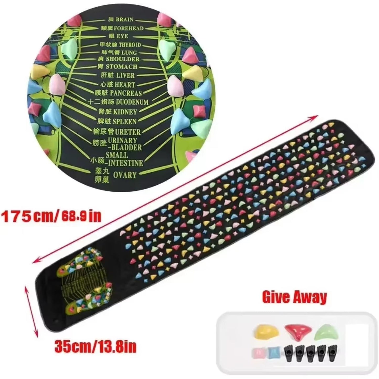 Acupressure Reflexology Foot Massage Pad  Health Care Foot Massager For Pain Relief  Relaxation 2