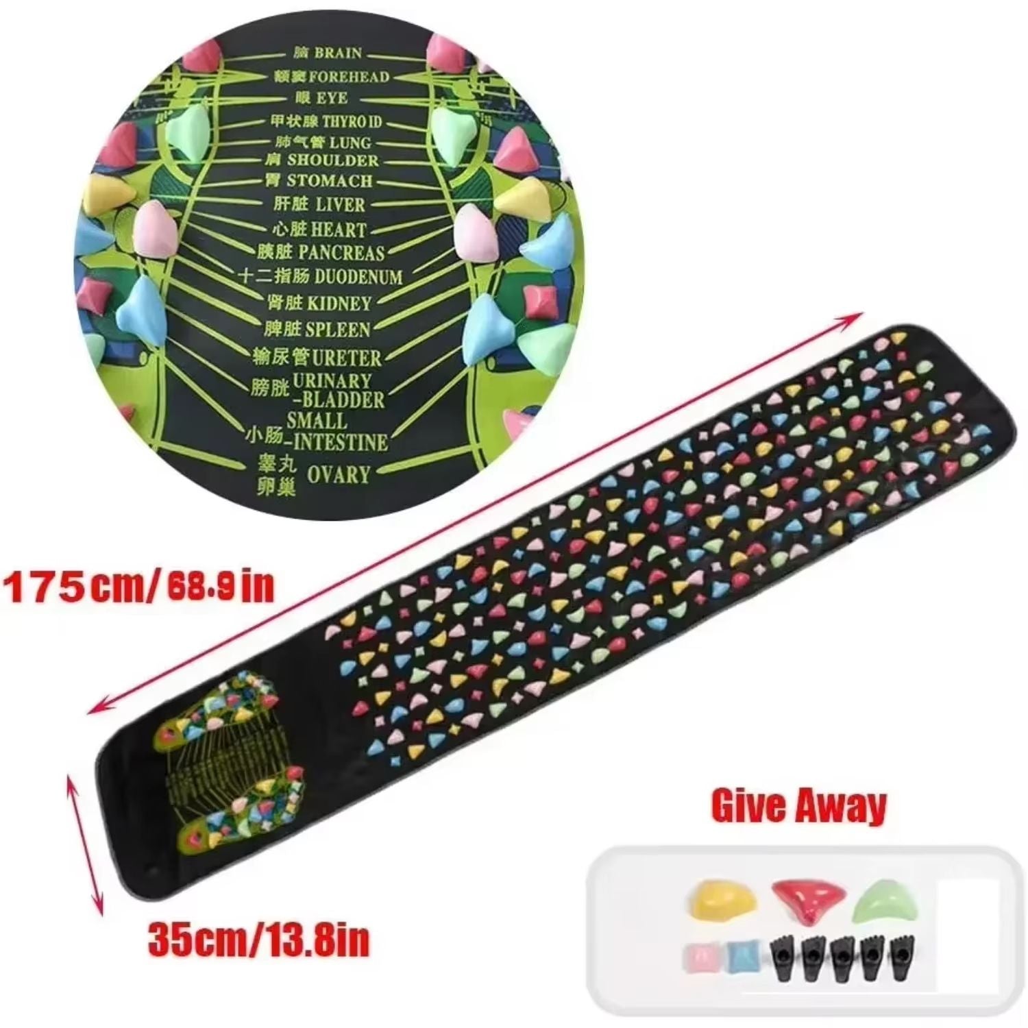 Acupressure Reflexology Foot Massage Pad  Health Care Foot Massager For Pain Relief  Relaxation 2