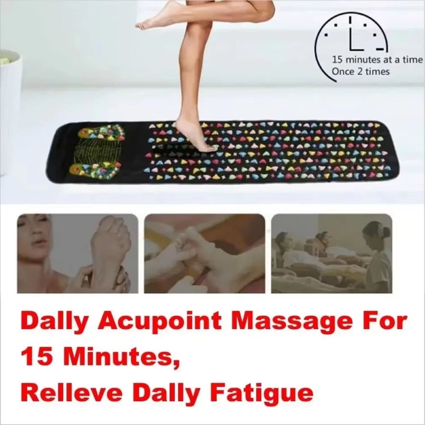 Acupressure Reflexology Foot Massage Pad  Health Care Foot Massager For Pain Relief  Relaxation 3