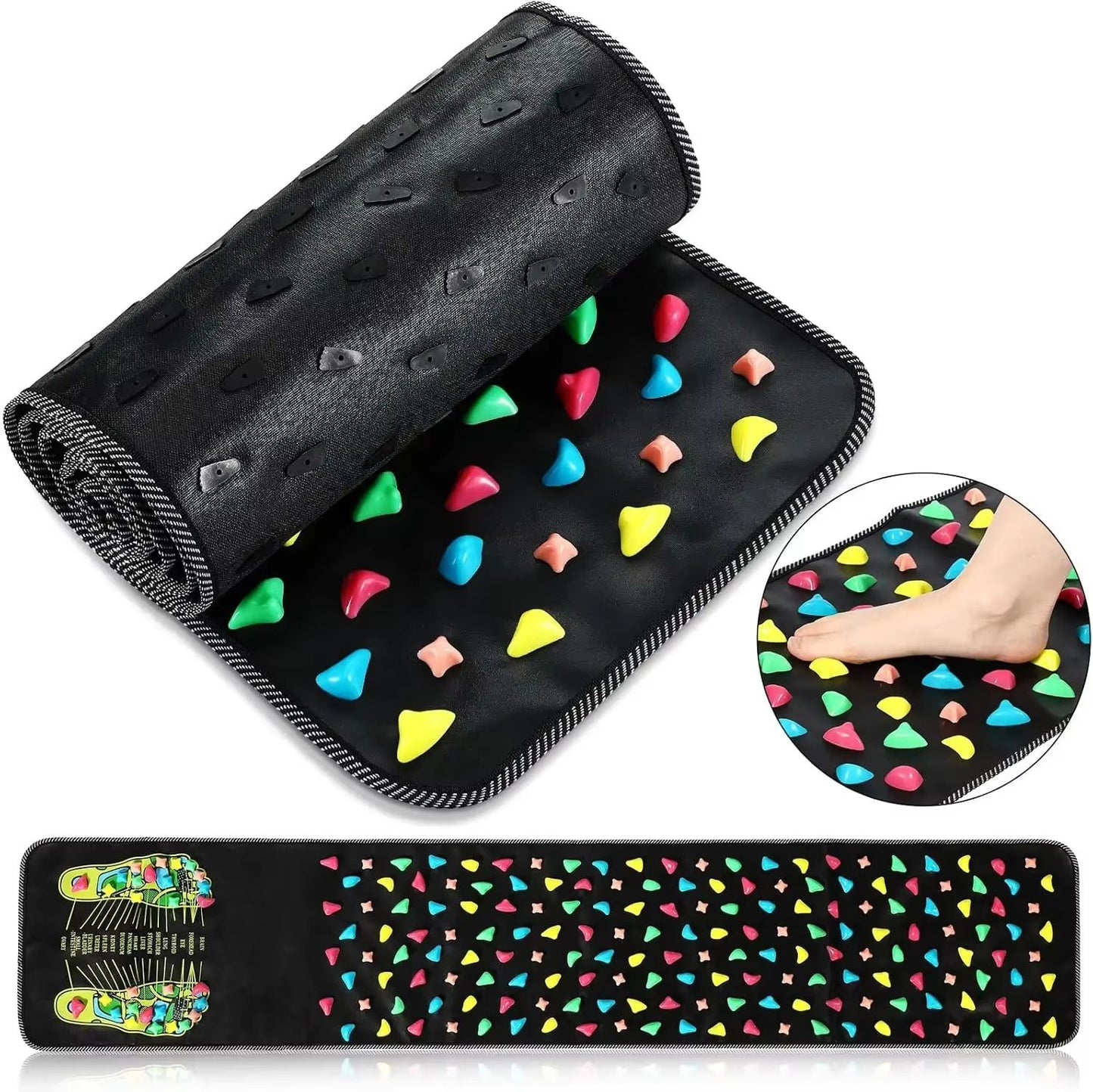 Acupressure Reflexology Foot Massage Pad  Health Care Foot Massager For Pain Relief  Relaxation 7