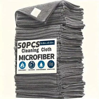 Thick Lint-Free Microfiber Cleaning Cloths – Ultra Absorbent Reusable Towels for Car, Glass, and Home